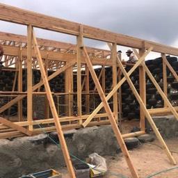 Earthship Encounter Taos, New Mexico -  Framing 